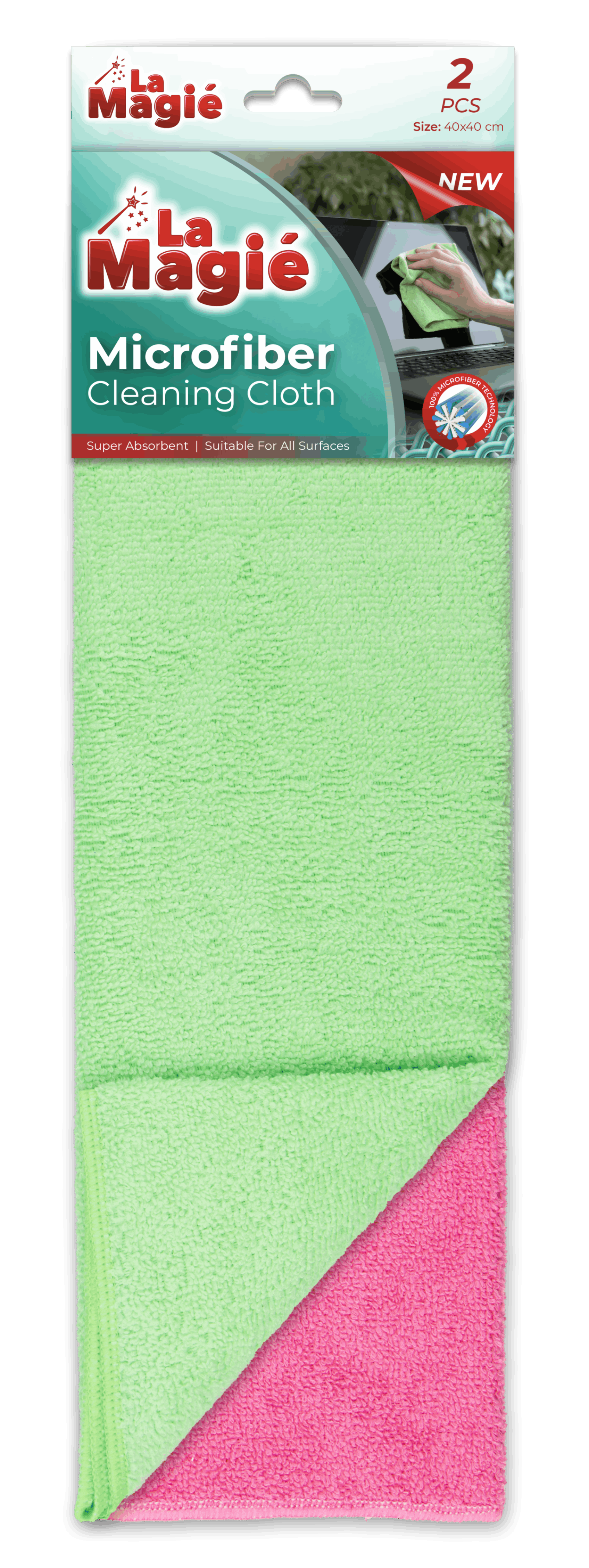 LA MAGIÉ MICROFIBER CLEANING CLOTH 2 PCS 180 GR
